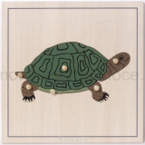 Żółw Puzzle Drewniane - Premium