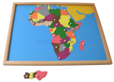 Mapa Afryki Puzzle  Bukowa Rama 