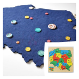 Guzikowa Mapa Polski + Mapa Polski Puzzle