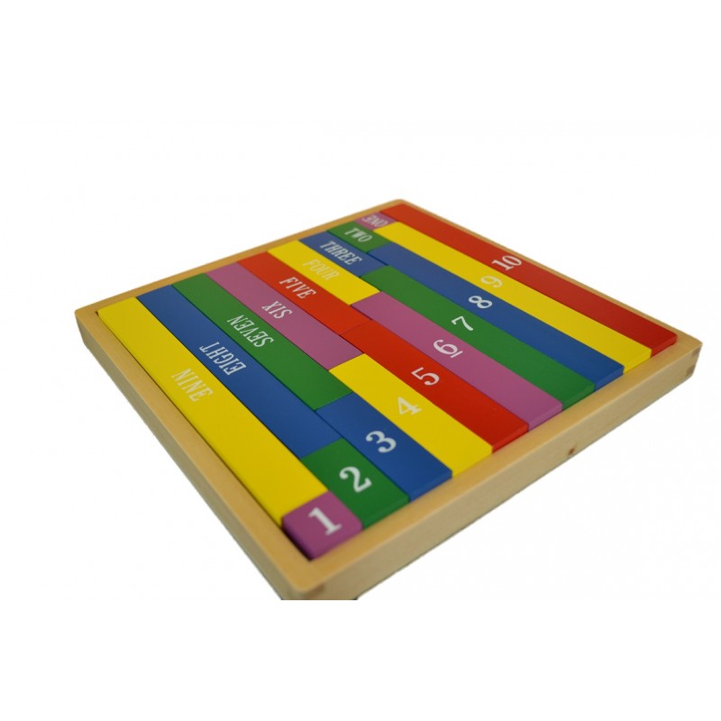 Kolorowe Belki Numeryczne 1-10 Montessori