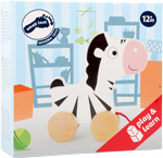 Drewniana Zebra Na Sznurku