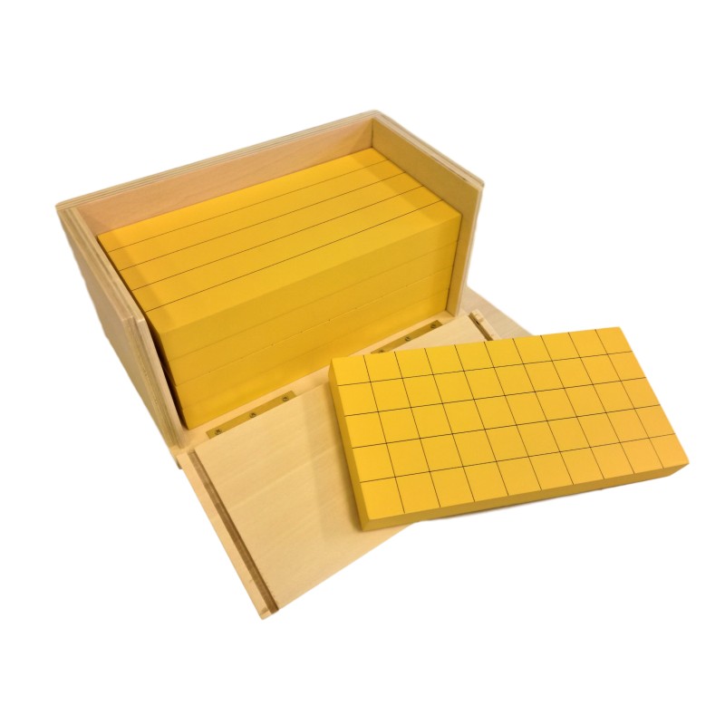 Żółte Prostopadłościany Objętość  Montessori