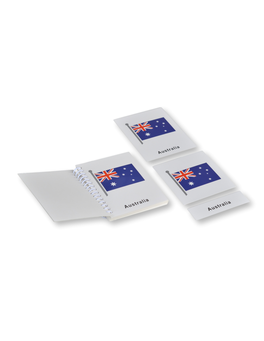 Flagi Australii Karty Montessori