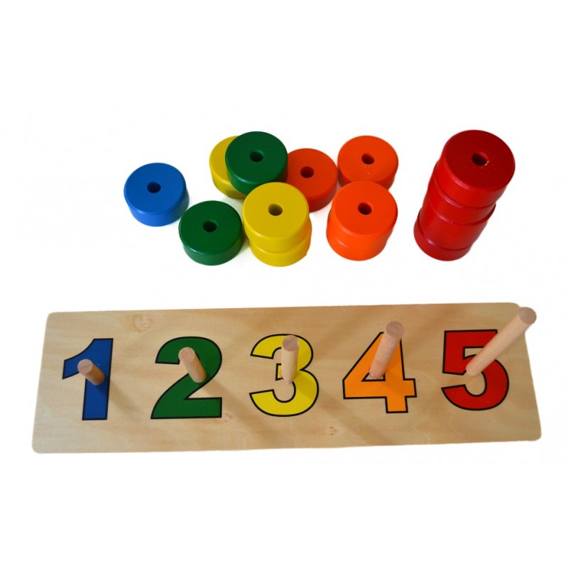 Nauka liczenia od 1 do 5 Montessori