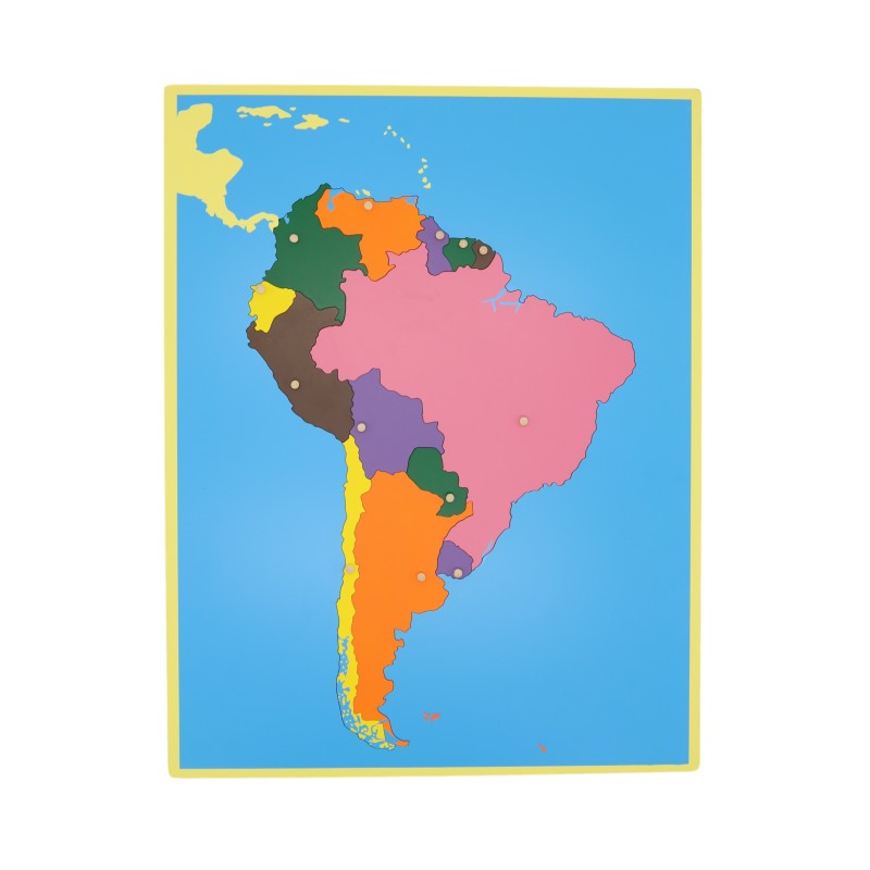 Mapa Ameryki Południowej Puzzle Montessori