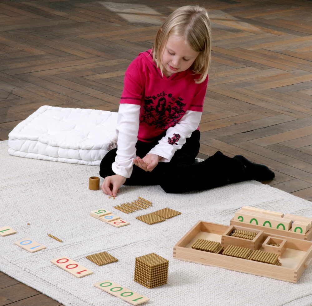 Złoty Materiał Montessori Wizualizacja Liczb