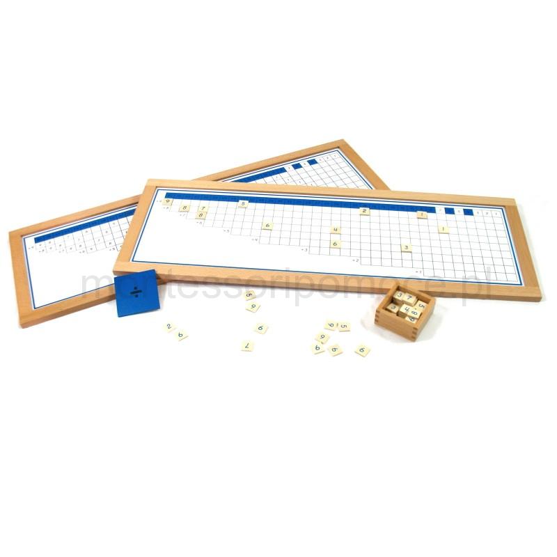 Tablice kontrolne do dzielenia Montessori