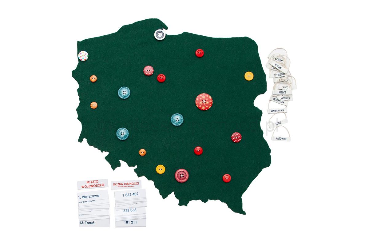 Guzikowa Mapa Polski Montessori