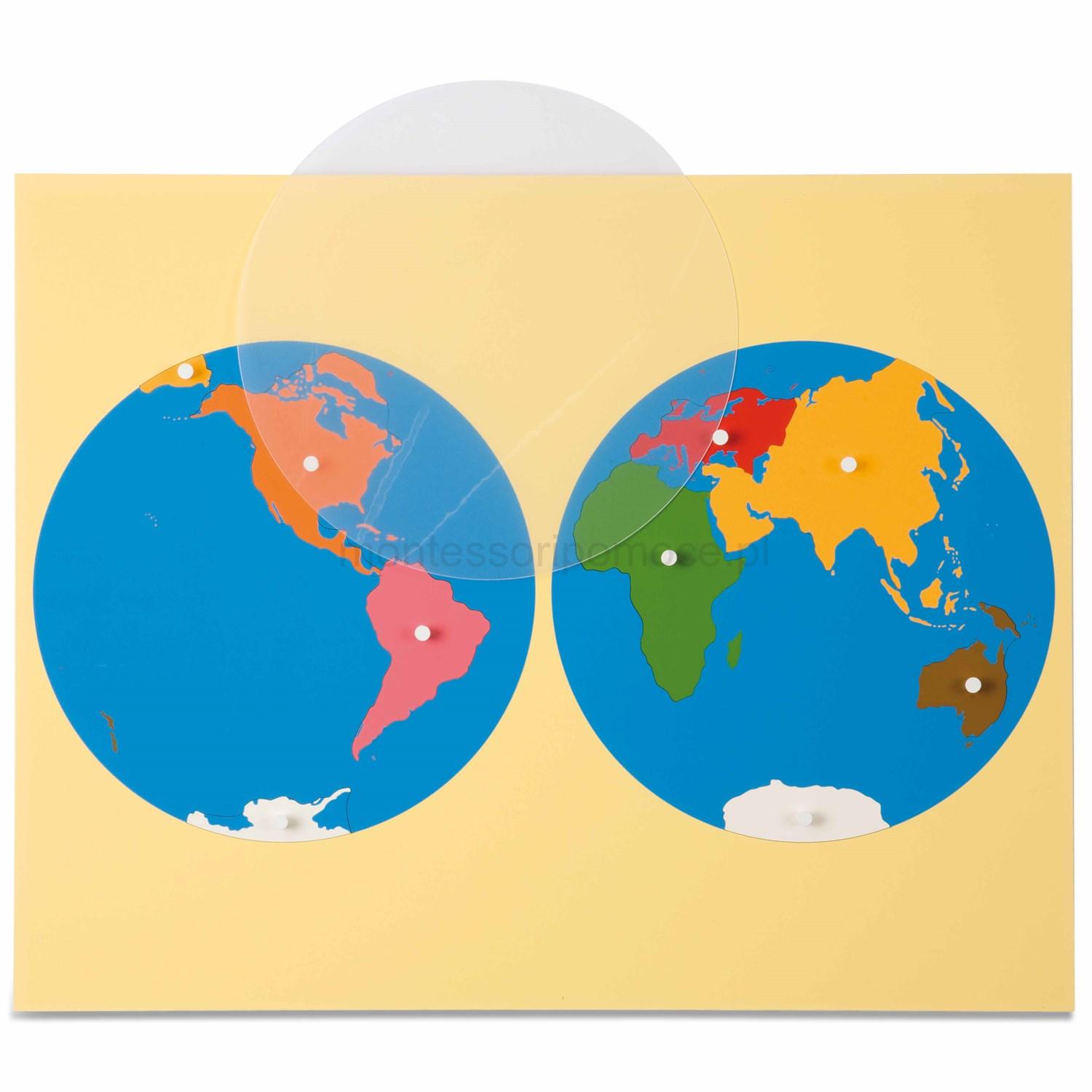 Mapa Części Świata Nienhuis Montessori