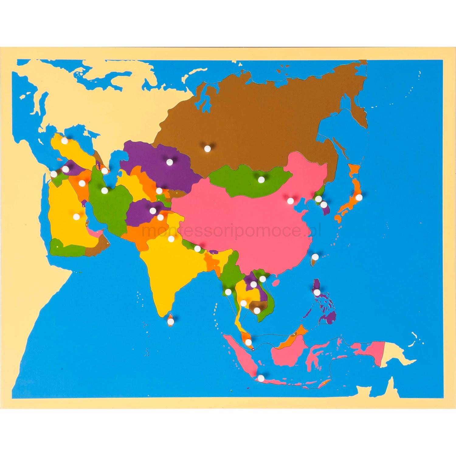 Mapa Azji Nienhuis Montessori
