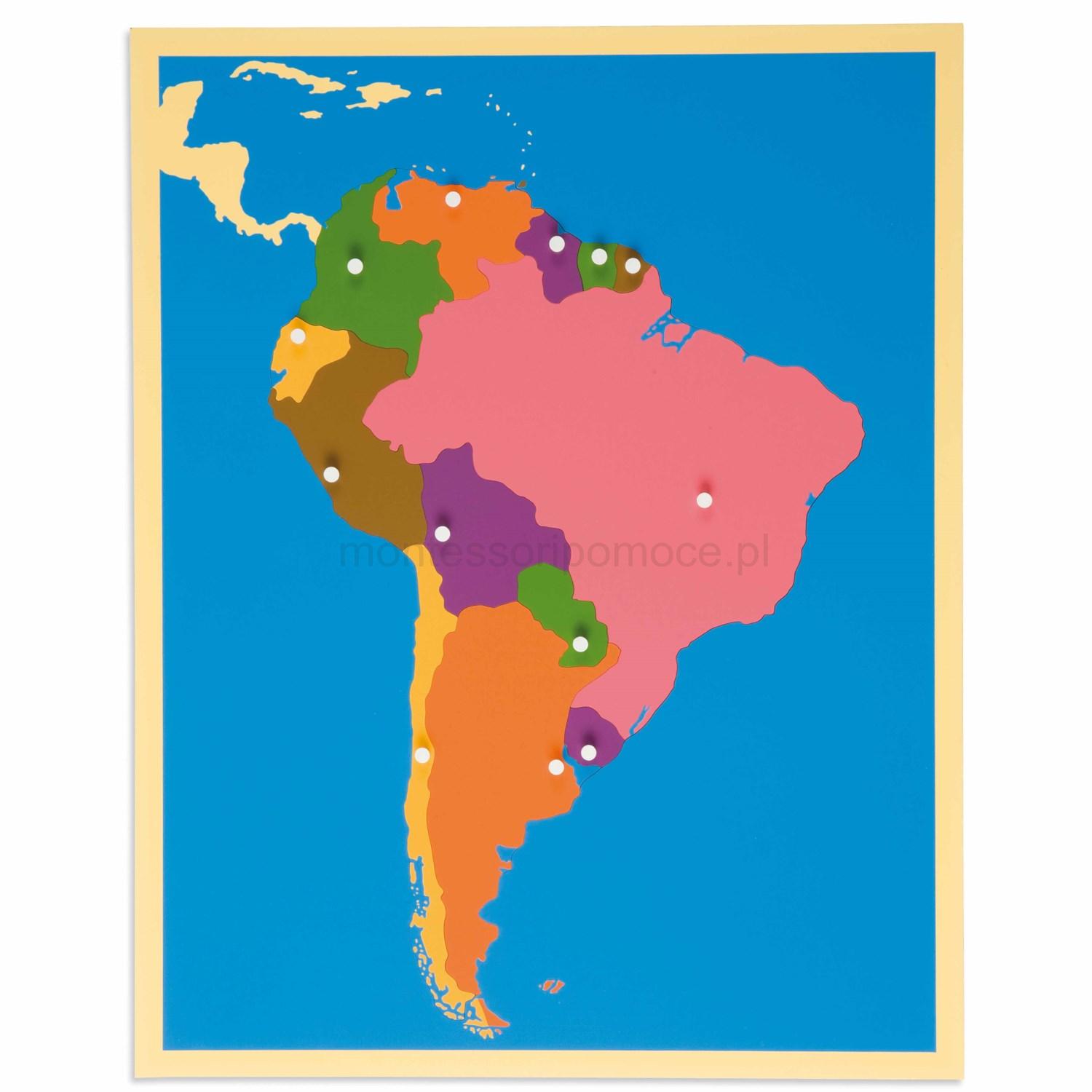 Mapa Ameryka Południowa Nienhuis Montessori
