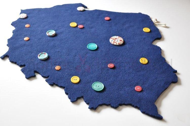 Guzikowa Mapa Polski + Mapa Polski Puzzle