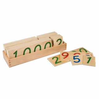 Małe  Karty 1-9000 Z Pudełkiem Nienhuis Montessori