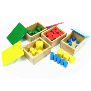Kolorowe Cylindry Montessori 