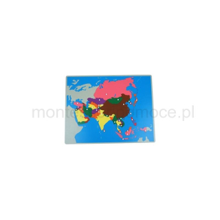 Mapa Azji  Puzzle Montessori