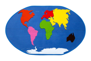 Mapa Świata Z Wszytymi Kontuarami Kontynentów  