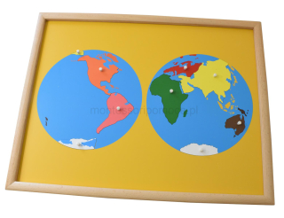  Mapa Świata Puzzle Bukowa Rama