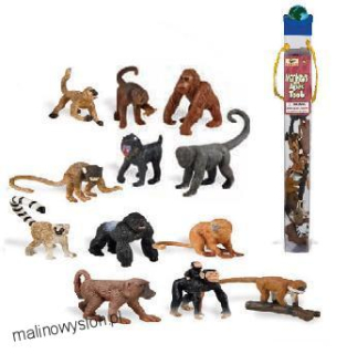 Małpy - Figurki  w Tubie