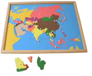  Mapa Azji Puzzle Bukowa Rama