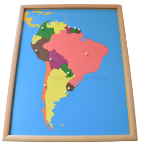  Mapa Ameryki Południowej Puzzle Bukowa Rama