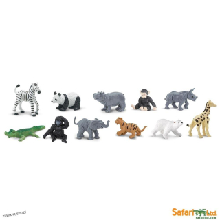Młode Zwierzęta w Zoo 48 szt. Figurki Safari