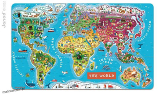 Puzzle Magnetyczne - Mapa Świata